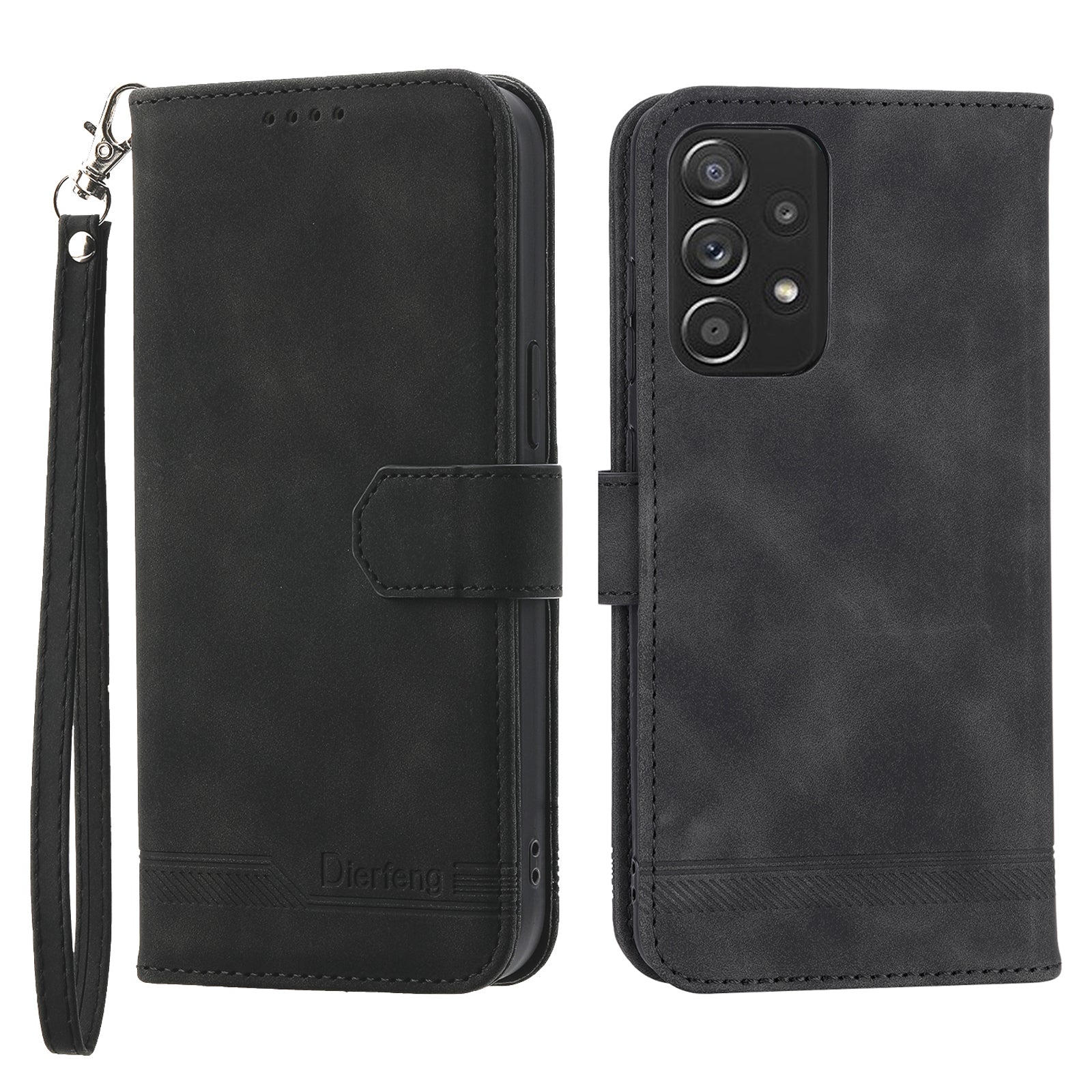 DIERFENG DF-03 PU Leather Wallet Phone Case for Samsung Galaxy A52 4G 5G A52s 5G Flip Stand Lines Imprinted Phone Cover DIERFENG DF-03 PU Leather Wallet Phone Case for Samsung Galaxy A52 4G 5G A52s 5G Flip Stand Lines Imprinted Phone Cover